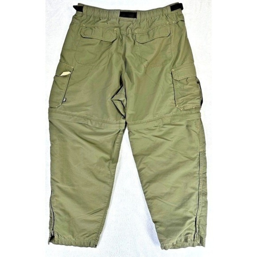 REI Convertible Cargo Pants Mens L x 28 Olive Green Sahara UPF 50 Hiking Gorp